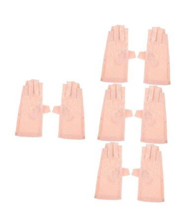 minkissy 4 Pairs Sun Protection Half Finger Gloves Fingerless Manicure Gloves Uv Prevention Gloves Manicure Skin Gloves Uv Shield Gloves Uv Gloves Protector Nylon Miss
