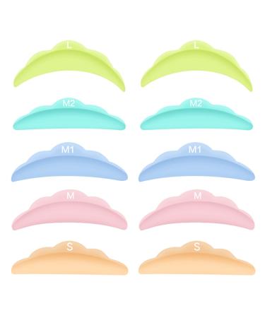 Libewoy eyelash lifting pads eyelash tongs silicone shield 5 sizes colorful eyelashes-wall pads 10 pieces of make-up utensils reusable eyelash lifting poles macaron - Buy Online on GoSupps.com