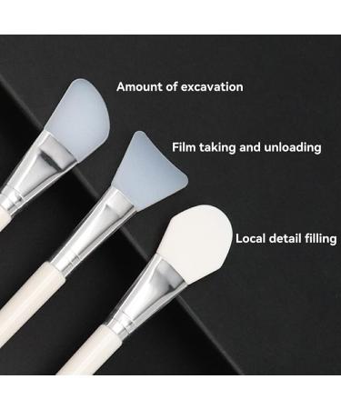 dijiusidy Brush Facial Mask Silicone White Professional Cutter-Type Brushes Cream Skin Foundation Tool Comfortable Beauty Tongue Shape - Buy Online on GoSupps.com