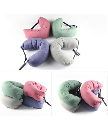 Pistro Portable Travel U Shape Neck Waist Pillow - Adjustable & Buckled Comfort for Lounging - Green - Buy Online on GoSupps.com