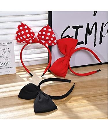 Hair Band Bow Headbands Headdress Bowknot Hair Bands Big Bow Halloween Hair Hoop Hair Accessories for Cosplay Costume Decor (Black) - Buy Online on GoSupps.com