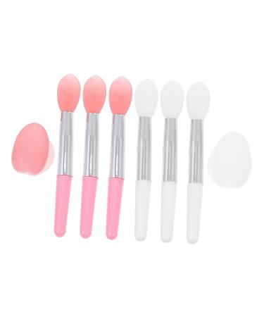 MAGICLULU 2 Sets Lip Stick Dust Cover Silicone Lip Brush Cosmetics Lipstick Brush Convenient Lip Mask Brush Lip Balm Applicator Accessory Silicone Lip Mask Makeup Brush Makeup Tool