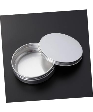 POPETPOP Box Aluminum Cream Container Screw Lid Round Tin Aluminium Balm Aluminium Cream Can Makeup Eyeshadow Cosmetic Lip Balm Diy Salves Empty Can Container Travel Decorative Jar Metal 9.00X9.00X2.30CM Silver - Buy Online on GoSupps.com