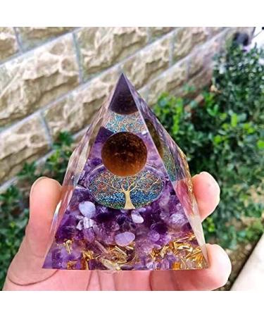 Ycyiingcheng Crystal Orgonite Pyramid - Energy Protection & Chakra Healing Crystals for Positive Energy, Reiki Supplies - Home Decor Gift - Buy Online on GoSupps.com
