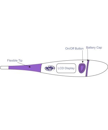 Basal Thermometer for Ovulation - Switchable C/F - Temperature Chart - Hard Storage Case - BabyMad - Buy Online on GoSupps.com