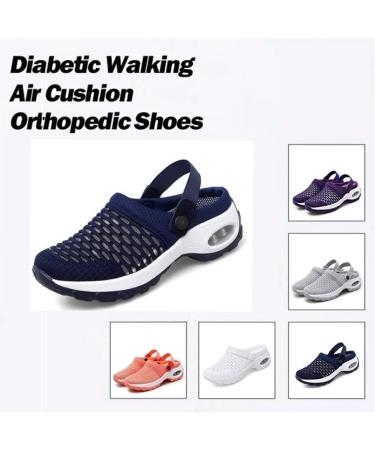 Diabetic Walking Air Cushion Orthopedic Slip-on Shoes for Men Women - Black, Size 11 - Buy Online on GoSupps.com