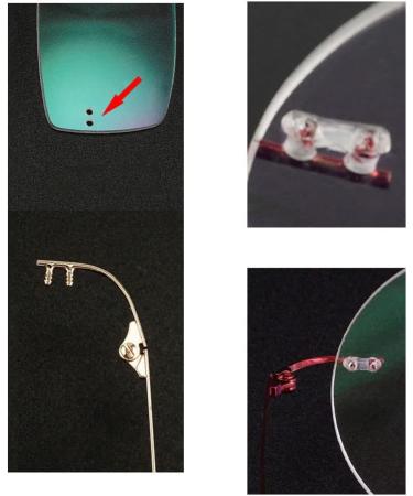 QYAJS Rimless Eyeglasses Replacement Temples - Metal Frame Black/Gold Large | International Shipping Available - Buy Online on GoSupps.com