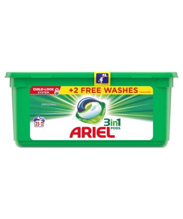 Ariel 3in1 Pods Original Washing 27 Liquid Capsules Original 27 Count (Pack of 1) - Buy Online on GoSupps.com