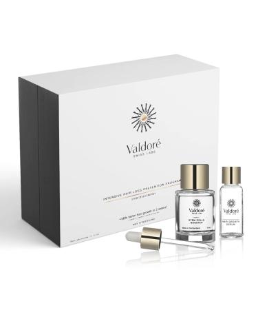 Valdoré Intensive Anti Hair Loss Treatment - Hair Growth for Men & Women - Stem Cell Stimulant 15ml, 7x8ml Growth Serum, Plant Stem Cell Extracts, Biotin, Vitamins