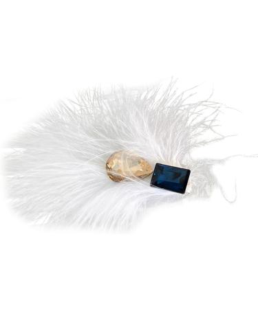 Limtula Large Crystal Feather Hair Clip Gorgeous Diamond Hairpin Sweet Glinting Hairpin Accessories for Women 9 - Buy Online on GoSupps.com