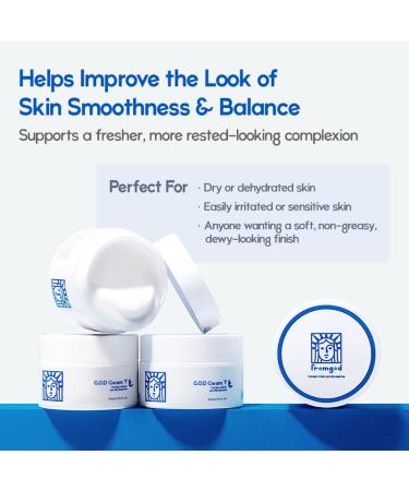 Fromgod -the Glow Of Dew your skin deserves- G.O.D Cream T Hydrating & Calming Face Cream Lightweight Korean Moisturizer for Soft Balanced Skin (30ml/1.01 fl. oz.) - Buy Online on GoSupps.com