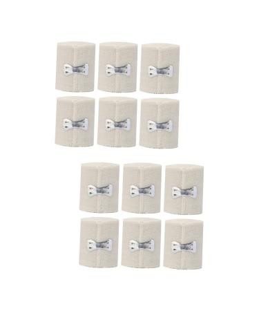 Healvian 12 Rolls Ankle Support Cotton Mat Wraps Safrisor School Suppiles Extra Clips Cohesive Medical Compression Elasticity