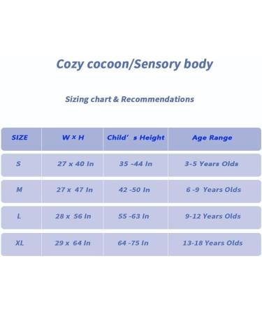 Body Sock Sensory Sox Deep Pressure Stimulation Suitable age 3-18 sensory durable seams asd child stretchy for Children and Adults with Sensory Proceessing Disorders or Autism ( Color : Sky blue Siz L/Large-71*142cm Sky Blue - Buy Online on GoSupps.com