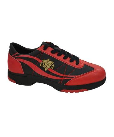 Cobra Bowling Products Ladies TCR-MR Rental Bowling Shoes- Laces 7 M US, Red/Black