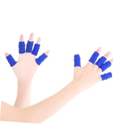 Yardwe 20pcs Flexible Nylon Finger Cots - Sports Finger Protectors for Athletes - Elastic Finger Sleeves 4.5X2.5CM Blue - International Shipping Available - Buy Online on GoSupps.com