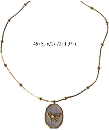 OralGos Elegant Butterfly Pendant Necklace with Photo Album | Delicate Shell Frame Butterfly Jewelry - International Shipping - Buy Online on GoSupps.com