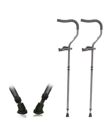 Underarm Crutches Adult Crutches for Men and Women Foldable Walking Crutches with Double Shock Absorber for The Elderly and The Disabled 127 It's so Kind of You Safehappy 108
