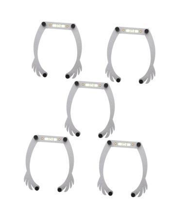 Beavorty 5pcs white white outfit eyebrow shaping kit eyebrow mapping tool eyebrow line aluminum alloy