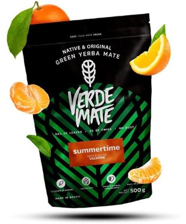 Verde Mate Green Summertime 500 g | Limited Flavor Variation | 100% Natural Ingredients | Brazilian Yerba Mate Tea | High Caffeine Content | Perfect for Beginners - Buy Online on GoSupps.com