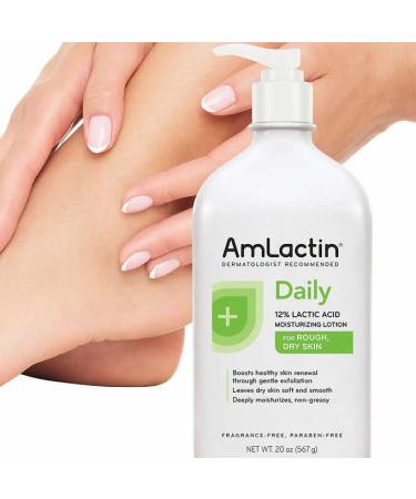 AmLactin Daily Moisturizing Lotion for Rough Dry Skin - 20 oz | Intense Hydration & Smooth Skin - Shop Internationally - Buy Online on GoSupps.com