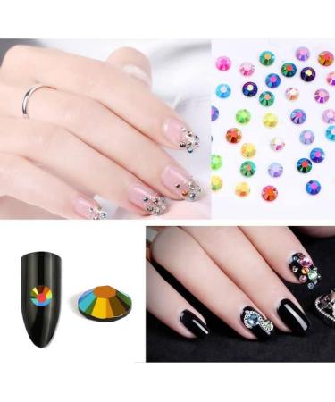 3000pcs Black AB Rhinestone Flatback Gems for Crafts and DIY - Aquamarine Black - Buy Online on GoSupps.com