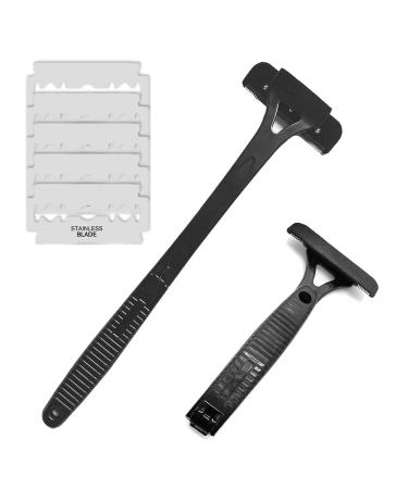 Razor for men-back razors removable body razing men adjustable razor DIY-leg epilier razor for the back legs and hands painless hair removal black