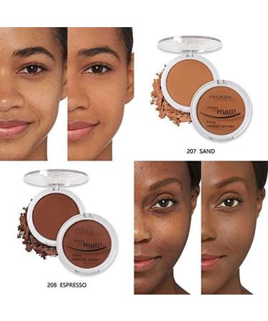 PHOERA AQUAPURITY Sheer Matte Fixing Powder - Long Lasting Foundation with Vitamin E - 208ESPRESSO - Buy Online on GoSupps.com