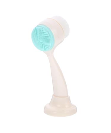 Housoutil Manual Face Brush Face Brush with Holder Facial Brush with Holder Cleaning Tool Pore Cleaner Cleaning Brush Pore Deep Cleansing Brush Hair Accessories Abs Skin Care Child
