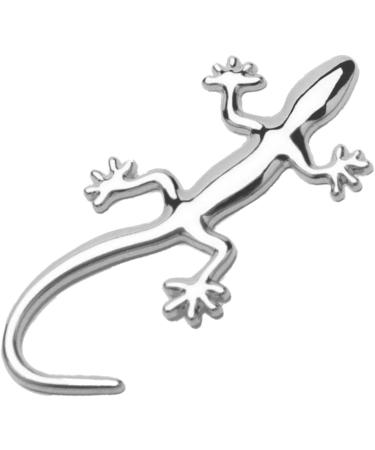 3D Gecko Car Sticker | Metal Wall Decor | Gecko Decal Badge Badge Decoration Car Accessories Calakono Silver - Buy Online on GoSupps.com