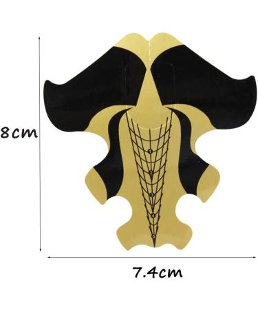 FingerAngel 500Pcs Adhesive Stiletto Nail Forms System for UV Gel Acrylic Gloden Color Nail Tips Extension - Buy Online on GoSupps.com