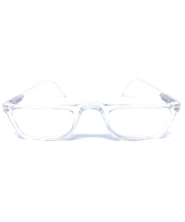 The Felix Rectangle Half Frame Reading Glasses Unisex Half Rim Readers + 1.50 Clear 1.5 Clear