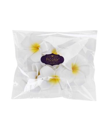 FRCOLOR Hawaiian Plumeria Flower Hair Clip Wedding Bridal Barrette - 10 Pieces - Buy Online on GoSupps.com