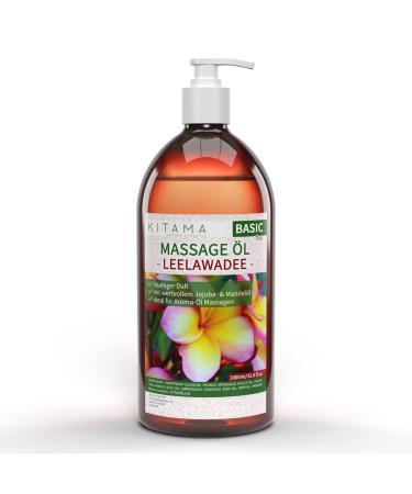 KitaMa massage oil aroma leelawade frangipani - body oil for massages - care oil - aroma oil - nourishing relaxation oil - Thai - 1000ml (1 -liter) Frangipani (Leelawadeee) 1 L (1 Pack)