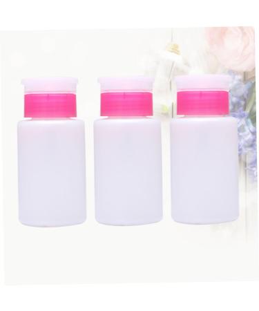  Beatifufu Set of 3 Lockable 150ml Plastic Nail Polish Remover Bottles with Convenient Pressure Pump - Buy Online on GoSupps.com