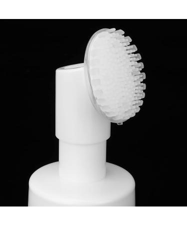 Foam Bottle with Brush Mousse Foaming Bottle Silicone Brush Empty Refillable Facial Cleanser Foaming Bottle Transparent (200ML) - Buy Online on GoSupps.com