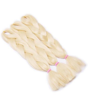 Tess Braids Extensions - 60 cm Jumbo Kanecalon Hair 5 Pack Light Blonde #613 for Box Braids - Buy Online on GoSupps.com