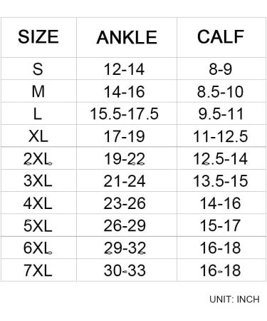 Wide Calf Compression Socks for Men & Women | Plus Size Shin Sleeves | Pain Relief & Varicose Vein Treatment | Black 7XL - Buy Online on GoSupps.com