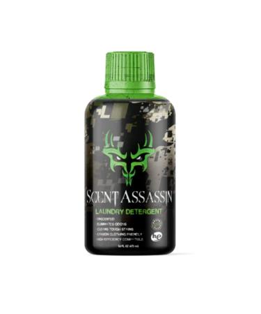Scent Assassin Laundry Detergent - Unscented - 16oz - Scent Free Laundry Detergent - Hunting Detergent - Hunting Scent Eliminator - Scent Away for Hunting and Camping