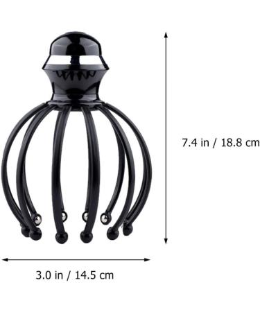 Sewoart 1stk Head Massager - Octopus Massage Device & Hair Brush for Scalp Relief | Manual Back Scratch & Massage - 18x14.5cm Black - Buy Online on GoSupps.com
