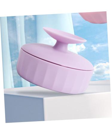 Silicone Makeup Brush Cleaning Box & Pad - Dry Cleaner Tool 7.9x5.25CM - Violet | Best Brush Scrubber Mat for Efficient Makeup Cleaning - Buy Online on GoSupps.com
