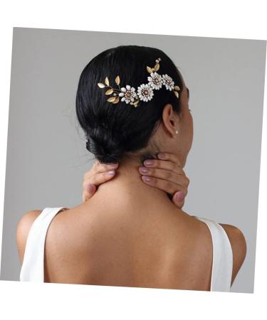 Angoily Rhinestone Hair Barrette Crystal Bridal Hair Clips Rhinestone Hair Side Comb Floral Vintage Hair Rhinestone Bridal Side Combs Hair Rhinestones Crystal Flower Bride Daisy - Buy Online on GoSupps.com