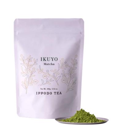 Ippodo Tea (Kyoto Since 1717) Ikuyo - Balanced Matcha (100g Resealable Bag) 3.52 Ounce (Pack of 1)