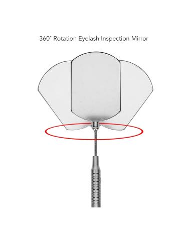 Professional Eyelash Art Tool Set - Stainless Steel Tweezers Mirror & Pickup Sticks for Salons - Silver - Buy Online on GoSupps.com