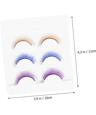 Beavorty 3 Pairs 3D False Eyelashes Costume Eye Lashes Soft Eyelashes 3D Fake Lashes dollsthetic lashes 3D Multilayer Colored False Eyelashes Faux Lashes fluffy extend Synthetic Silk Fiber - Buy Online on GoSupps.com