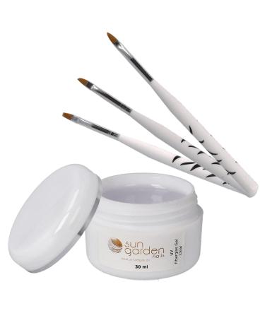 Sun Garden Nails UV Fiberglass Gel clear 30ml + brush set - Buy Online on GoSupps.com