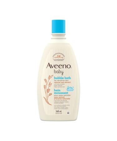 Aveeno Baby Bubble Bath - Baby Skin Care Product - Sensitive Skin Cleanser - Hypoallergenic - 568 mL white Bubble Bath 4 ml (Pack of 1)