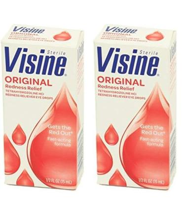 Visine Eye Drops Visine Original Eye Drops.5 oz. Bottle (Packaging May Vary) (Pack of 2)