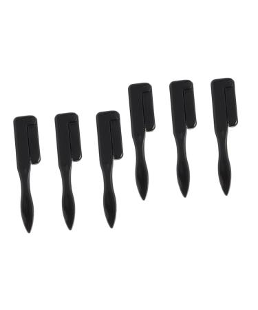 Ipetboom 6 Pcs Folding Steel Needle Eyebrow Comb Lash Mascara Eyelash Separator Comb Makeup Eyelash Brush Makeup Mascara Disposable Combs Foldable Stainless Steel Eyebrow Brush 8.5x1.8cmx2pcs Blackx2pcs