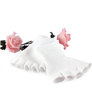 minkissy 3 Pairs Thumb Bunion Corrector Moisturizing Gel Socks Open Toe Gel Socks Men Gel Toe Socks for Cracked Feet Open Toe Socks Gel Feet Sock Nursing Supplies White Heel - Buy Online on GoSupps.com