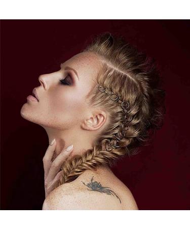 Cimenexe Bohemian Circle Dreadlock Hair Rings Vintage Mini Braid Rings Silver Hair Loops Clips Hair Dreadlock Headwear Decorative Plaits Braid Hair Loop Accessories Jewelry for Women and Girls - Buy Online on GoSupps.com